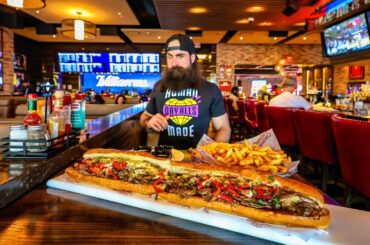 WIN $200 IF YOU CAN BEAT THIS VEGAS CASINO'S CHEESESTEAK CHALLENGE! | BeardMeatsFood