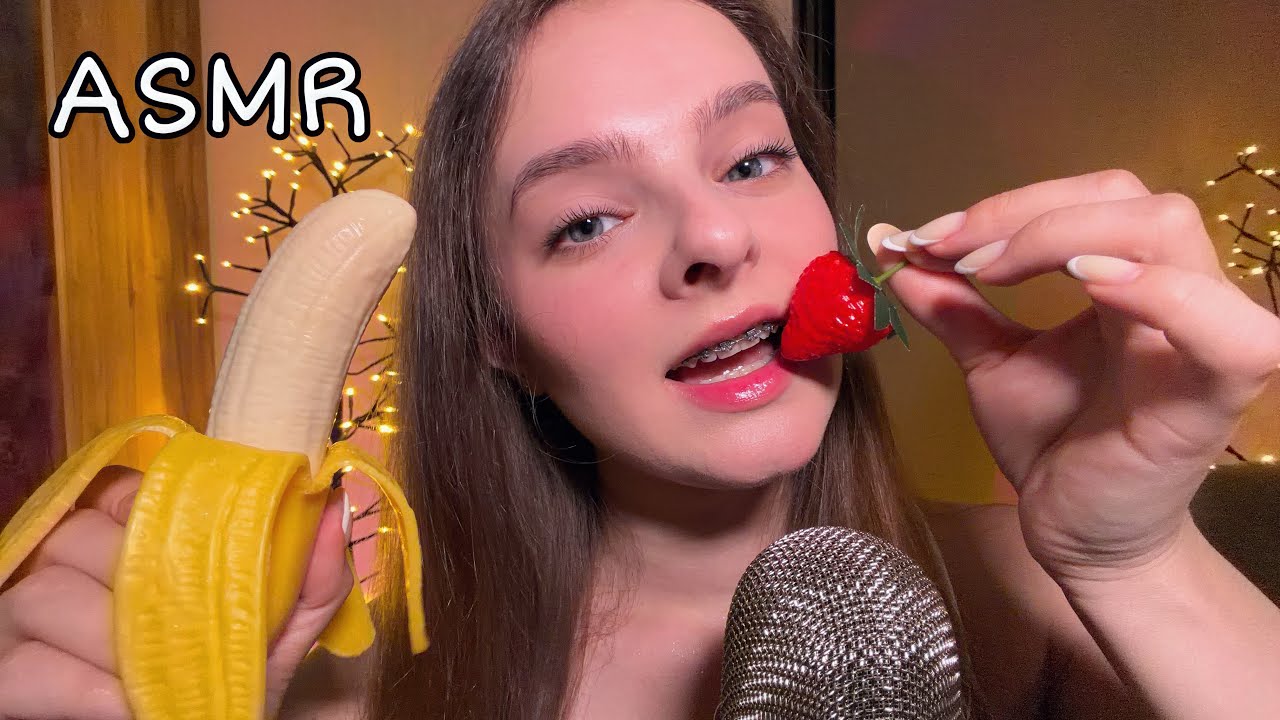 ASMR Fake Food Eating 🍌🍓🧇 (banana, waffle, strawberry, carrot) Mouth Sounds ASMR Fake Food Eating 🍌🍓🧇 (banana, waffle, strawberry, carrot) Mouth Sounds