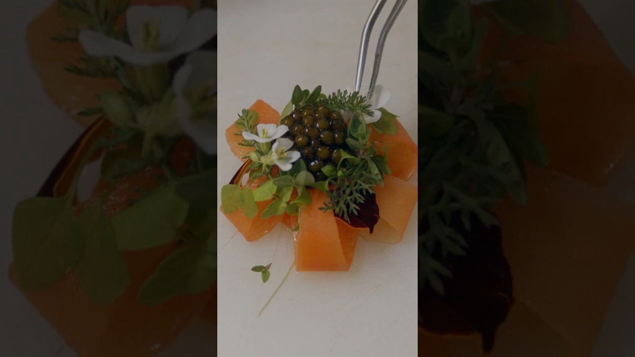 Red Mullet Garnish with Imperial Caviar | Michelin Star Fine Dining Red Mullet Garnish with Imperial Caviar | Michelin Star Fine Dining