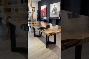 Dining table #epoxy #diningtable #diningtabledesign #furniture #fabrication #welding #woodworking