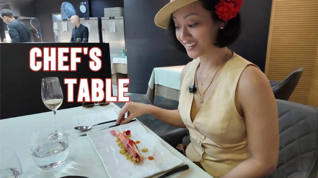 We sat at the CHEF’S TABLE of Seville’s only MICHELIN STAR RESTAURANT