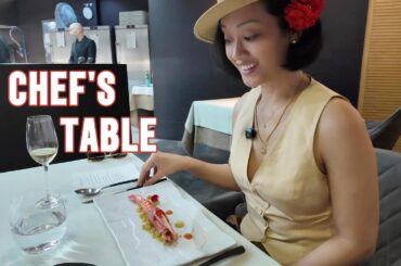 We sat at the CHEF'S TABLE of Seville's only MICHELIN STAR RESTAURANT