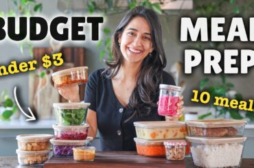 BUDGET MEAL PREP | 10 meals in 1 hour (+ FREE PDF!) 🌟