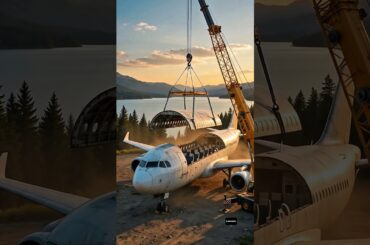 Old Airplane Found Near the Lake Turned Into a Sky Restaurant! #ai #airplane #trending
