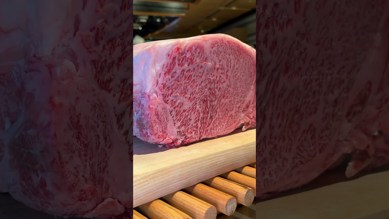 A Whole Omi Beef Striploin, Cut at the Counter Teppanyaki Ousaka A Whole Omi Beef Striploin, Cut at the Counter Teppanyaki Ousaka