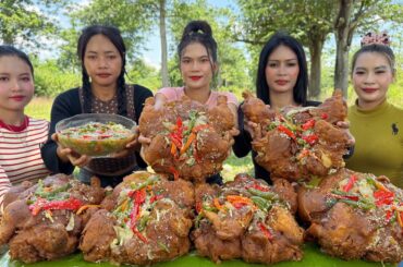 Amazing cooking chicken deep fry crispy with sauce recipe