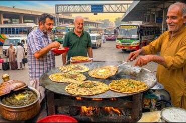 REAL CHEAP PAKISTANI STREET FOOD COLLECTION | HIGHWAY STREET CART SERVING AMAZING DESI NASHTA