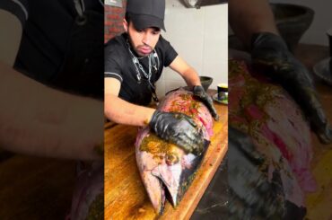 I Cooked a 50 KG Giant Tuna Fish 🐠🔥#fish #cooking #recipe #seafood #shorts