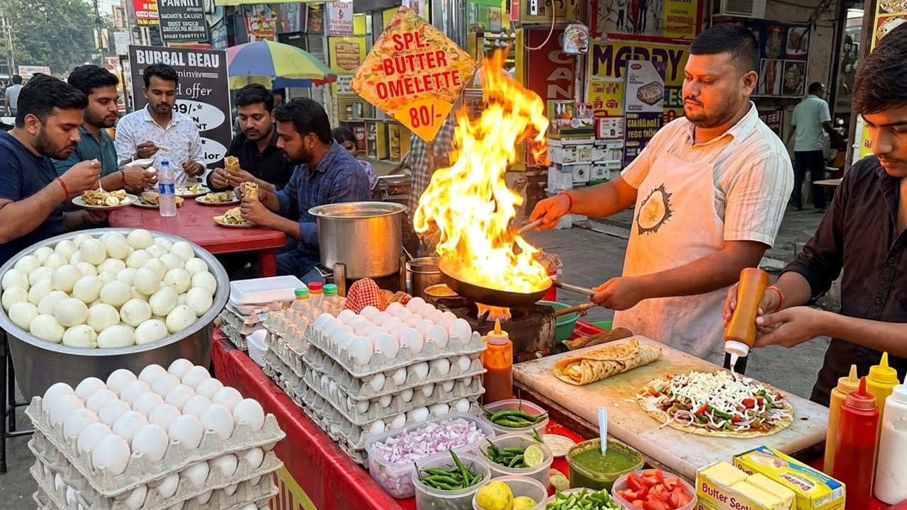 Fiery cooking Egg Master | Indian street food | Food ASMR Fiery cooking Egg Master | Indian street food | Food ASMR