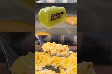 Serving Silky Spoonfulls With A Cold Scramble Start!🍳 #shorts #scrambled #eggs @zackdfilms