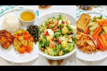 Healthy balanced & high protein whole day meal plan ideas.