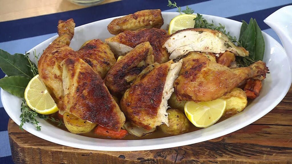 French Roast Chicken With Garlic Confit Butter: Get the Recipe!