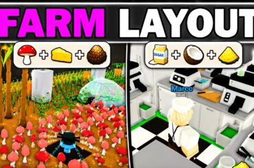 BEST* FARM LAYOUT For FOOD & DRINK!! In Run a Restaurant ROBLOX..