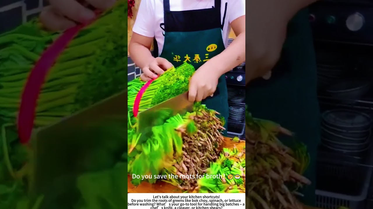 Prepping a Pile of Greens – Fast Knife Work for Fresh Cooking 🥬🔪 Prepping a Pile of Greens – Fast Knife Work for Fresh Cooking 🥬🔪