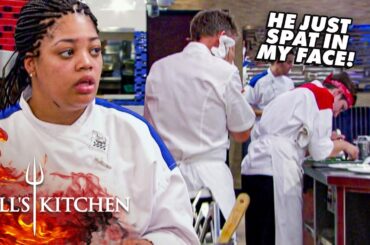 Chef Ramsay's Fuming as He Gets Spat on & Entire Salmon Course Is Overcooked | Hell's Kitchen