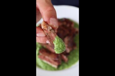 Steak & Green Sauce 🔥🌿