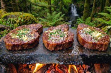 1 Hour Campfire Steak ASMR: Ultimate Outdoor Cooking