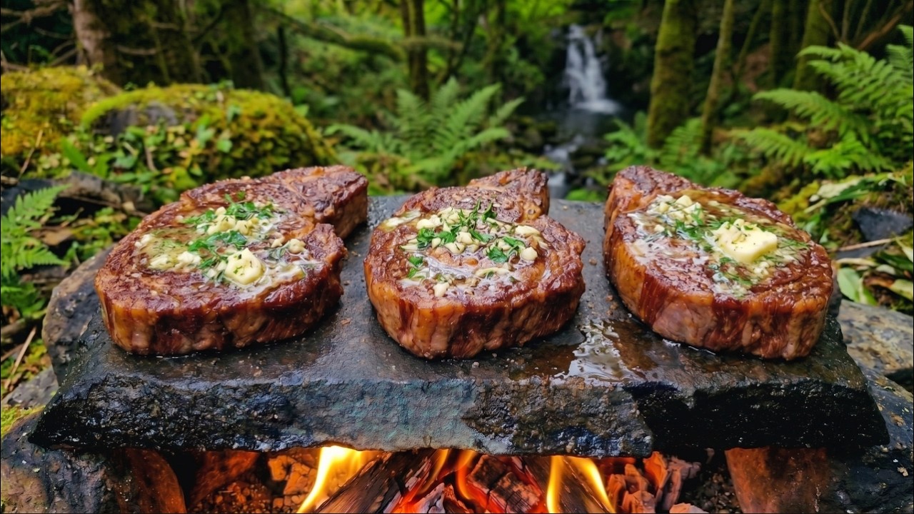 1 Hour Campfire Steak ASMR: Ultimate Outdoor Cooking 1 Hour Campfire Steak ASMR: Ultimate Outdoor Cooking
