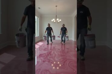 Amazing Pink Metallic Epoxy Floor Transformation | Luxury Dining Room Makeover | Before & After