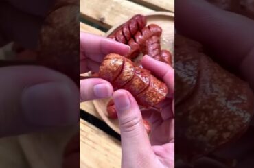 Sausages are often scored before cooking to help them cook more evenly  #Cooking