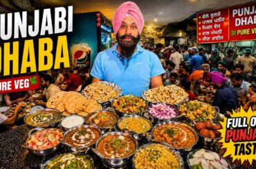 Sardar ji ki Desi Jatt Punjabi Thali 😍 Punjab ka No.1 Punjabi Dhaba | Indian Street Food