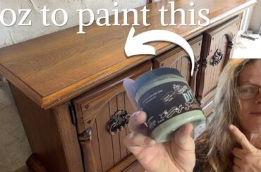 Budget Friendly Dining Hutch Makeover 70s Hutch Furniture Transformation DIY Paint