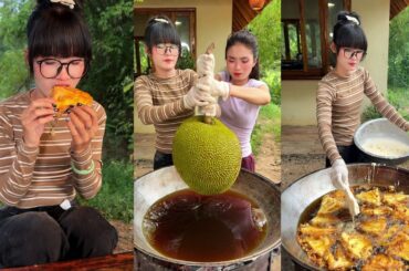 Amazing cooking deep fried jack fruit crispy recipe