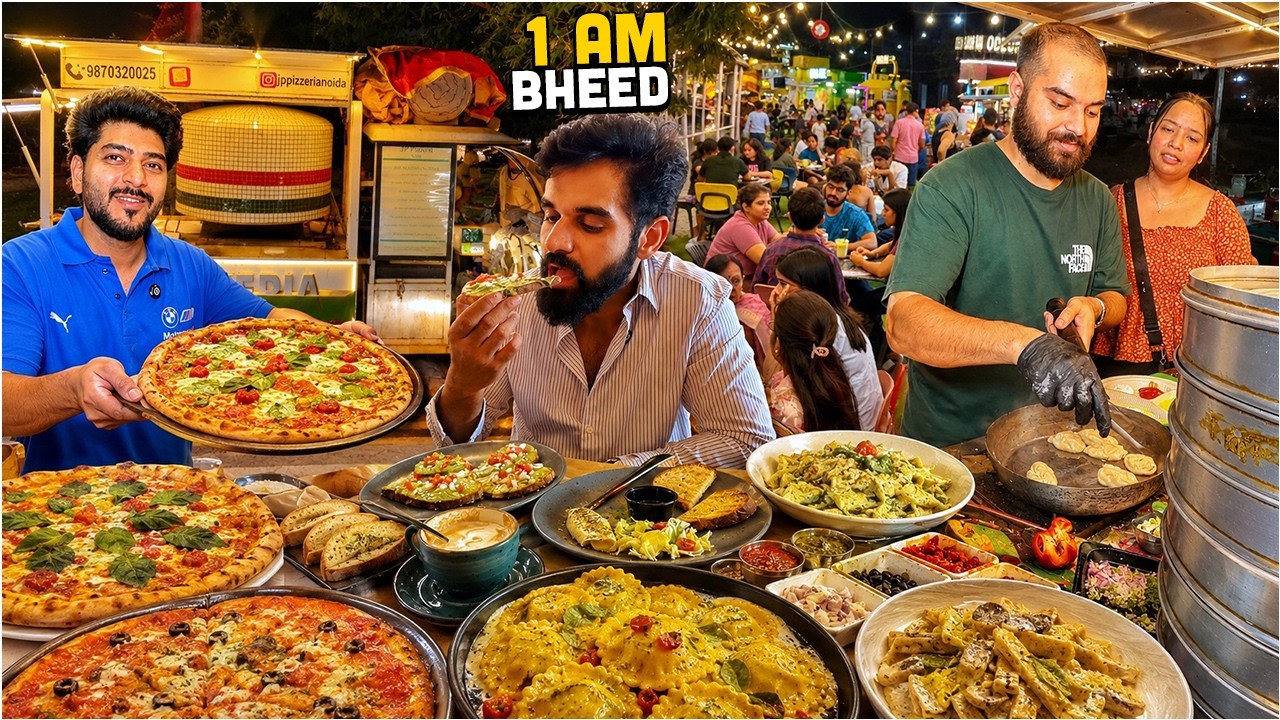Late Night NOIDA 1AM Indian Street Food | Napoli Sourdough Pizzas, Truffle Pasta, Jumbo Juicy Momos Late Night NOIDA 1AM Indian Street Food | Napoli Sourdough Pizzas, Truffle Pasta, Jumbo Juicy Momos