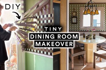 *EXTREME* Small Dining Room Makeover + $20 DIY Painters Tape HACK!