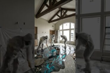 Luxury 3D Epoxy River Floor Transformation | Stunning Dining Room Design#EpoxyFloor #DiningRoom #ai