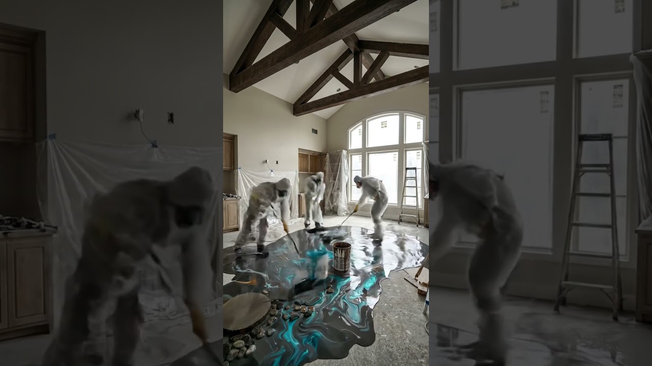 Luxury 3D Epoxy River Floor Transformation | Stunning Dining Room Design#EpoxyFloor #DiningRoom #ai Luxury 3D Epoxy River Floor Transformation | Stunning Dining Room Design#EpoxyFloor #DiningRoom #ai