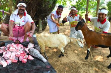 Special Mutton Curry & Katla Fish curry cooking for village people | villfood Kitchen