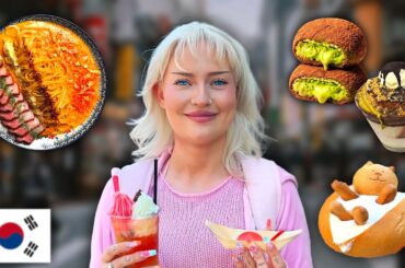 German Girl tries the most VIRAL food spots in Korea