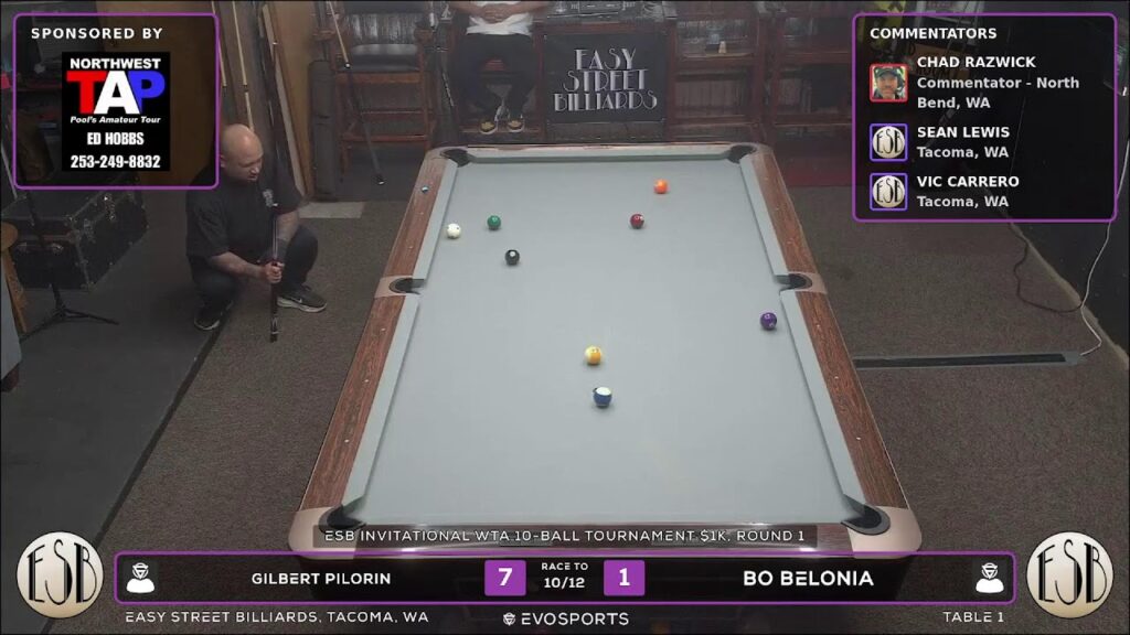 GILBERT PILORIN vs BO BELONIA – EASY STREET BILLIARDS – TABLE 1 | EvoSports