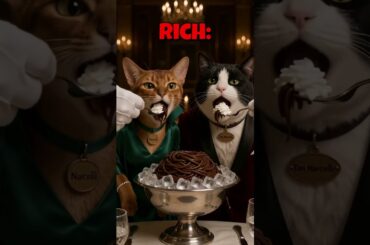 Which one are you choosing? 👀🐱🍽️ #streetfood #finedining
