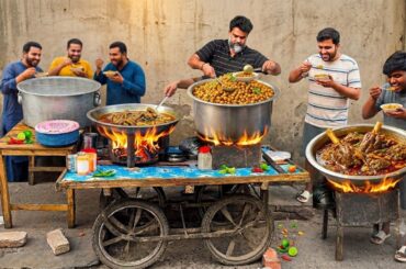 PAKISTANI STREET FOOD || DESI STYLE CHANE & BONG CURRY BREAKFAST || A FEAST FOR HUNGRY FOODIES
