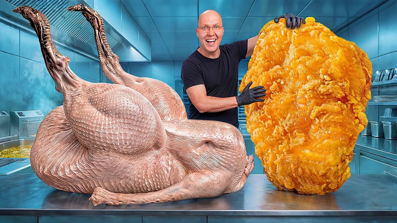 I Made a Giant Nugget From a Whole Ostrich! I Made a Giant Nugget From a Whole Ostrich!