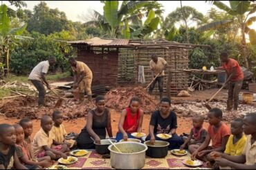 Beautiful Traditional Kitchen Progress 🏡 Mud Mixing Work & Cooking A Delicious Liver Meal