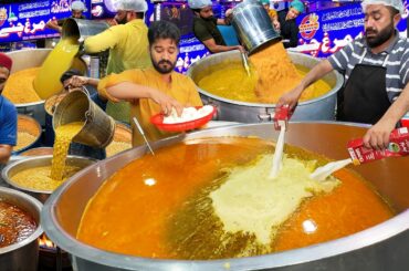 PAKISTAN BIGGEST MURGH CHANAY RECIPE | Street Food in Lahore | How to Make Chicken Chickpea Curry