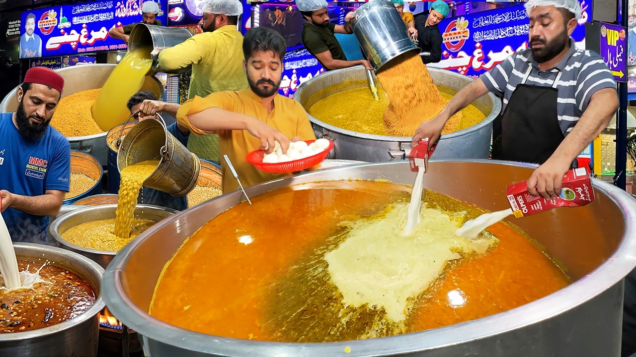 PAKISTAN BIGGEST MURGH CHANAY RECIPE | Street Food in Lahore | How to Make Chicken Chickpea Curry PAKISTAN BIGGEST MURGH CHANAY RECIPE | Street Food in Lahore | How to Make Chicken Chickpea Curry