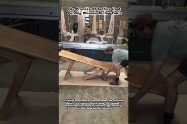 The Process Of Setting Up A Folding Wooden Dining Table