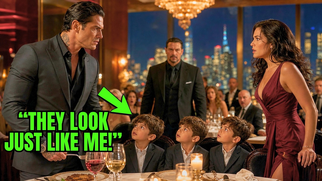 THE CEO MAFIA BOSS WAS DINING ALONE… UNTIL HE SAW HIS EX WITH THREE IDENTICAL CHILDREN! THE CEO MAFIA BOSS WAS DINING ALONE… UNTIL HE SAW HIS EX WITH THREE IDENTICAL CHILDREN!