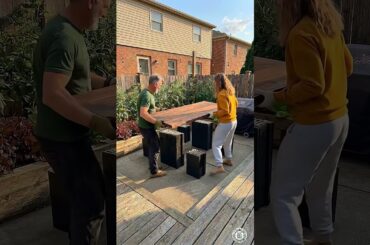 Easy DIY Outdoor Dining Table Using Cement Blocks | Backyard Garden #outdoortable #cementblocks