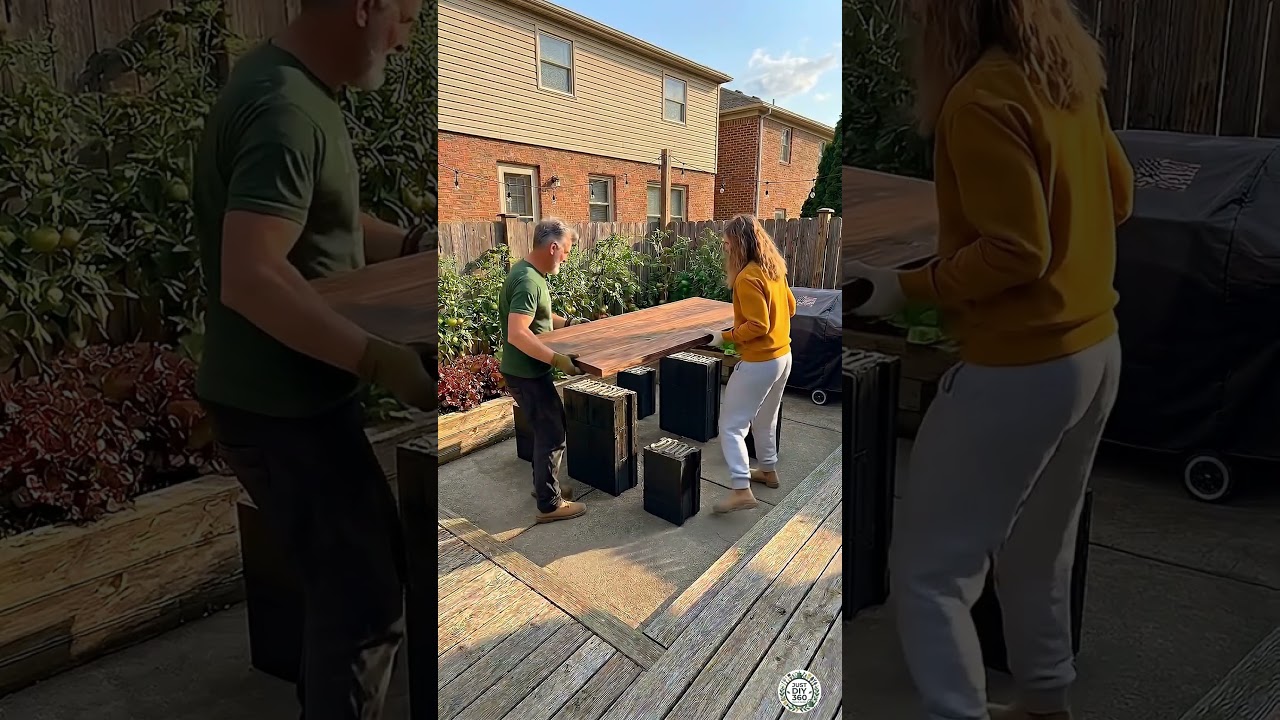 Easy DIY Outdoor Dining Table Using Cement Blocks | Backyard Garden #outdoortable #cementblocks Easy DIY Outdoor Dining Table Using Cement Blocks | Backyard Garden #outdoortable #cementblocks