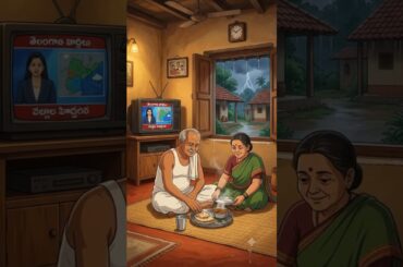 Rainy Village Cooking Grandpa Harvests & Grandma Makes Jowar Roti  #asmr #food #ghibli#rain #cooking