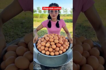 Easy village style cooking / Village style Egg cooking 🥚 #egg #cooking #chinesefood #shorts #foodie