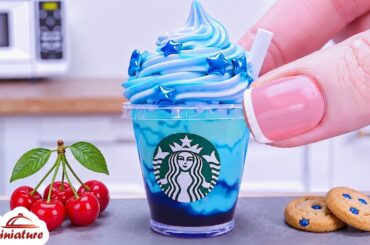🧊 So Refreshing Mini Starbucks Blue Frappuccino Making Ideas | ASMR Cooking Mini Food