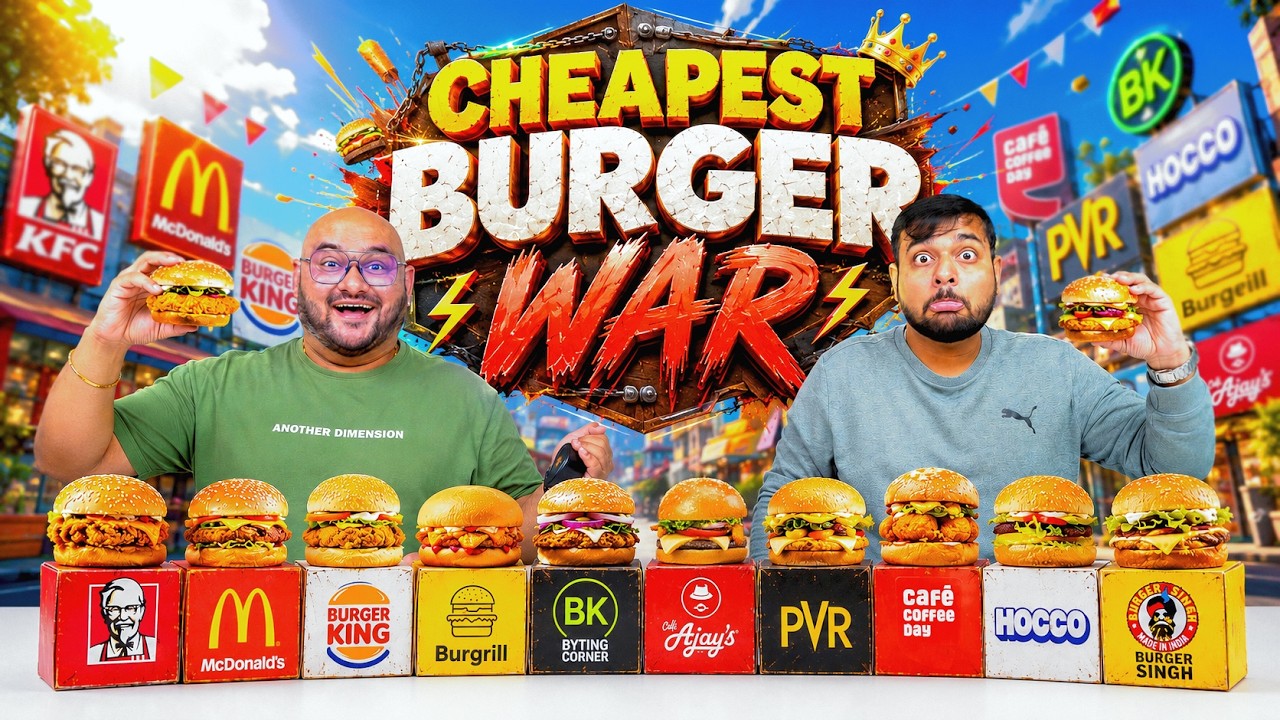Cheapest Burger War | Which Brand Wins ? | Viwa Food World Cheapest Burger War | Which Brand Wins ? | Viwa Food World