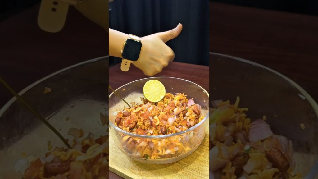 Crispy & Spicy Maggi Bhel at Home 😋 #asmr #maggibhel #trending #viral