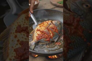 Meenu Pollichathu/Fish fry on banana leaf😋 | Cozy Monsoon Village Cooking #shorts #fish #yummy #fry